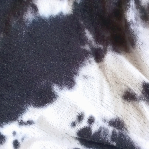 Melloday Women's Blue White Tie Dye Rayon Blend Long Sleeve Sweatshirt Sweater L - Picture 7 of 9